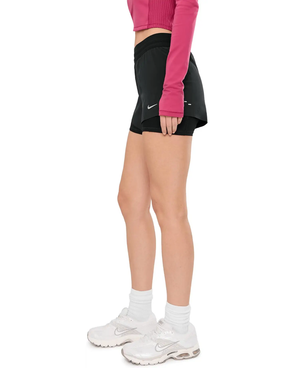 Nike Swift Dri-FIT Mid-Rise 2-in-1 Running Shorts Black