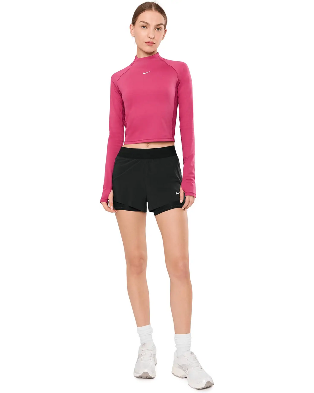 Nike Swift Dri-FIT Mid-Rise 2-in-1 Running Shorts Black