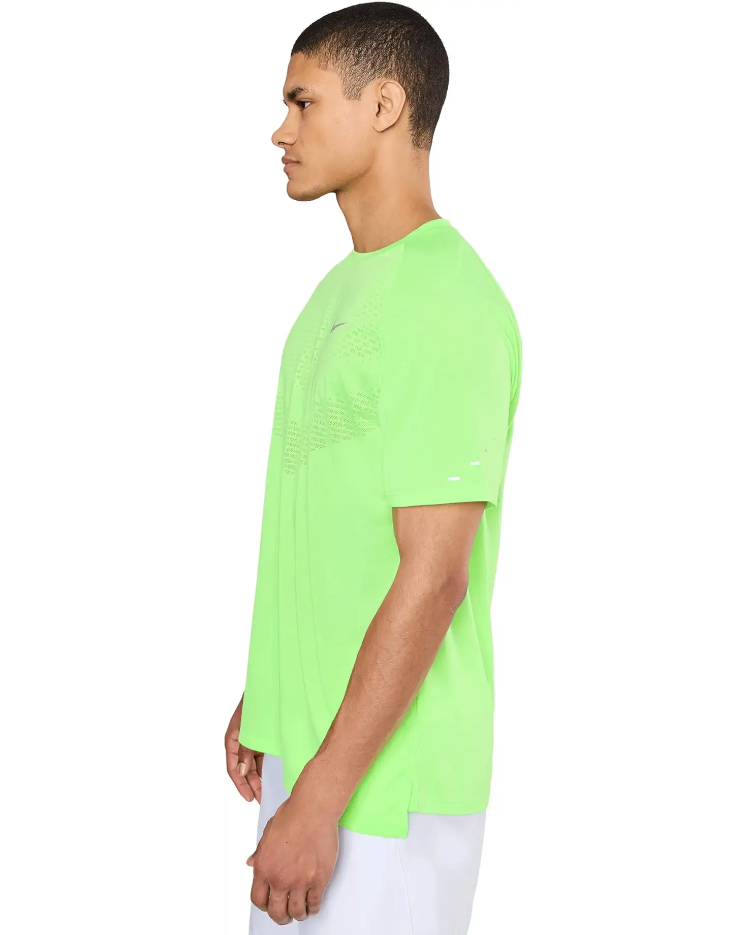 Nike Stride Dri-FIT Adv Short Sleeve Running Top Lime Blast