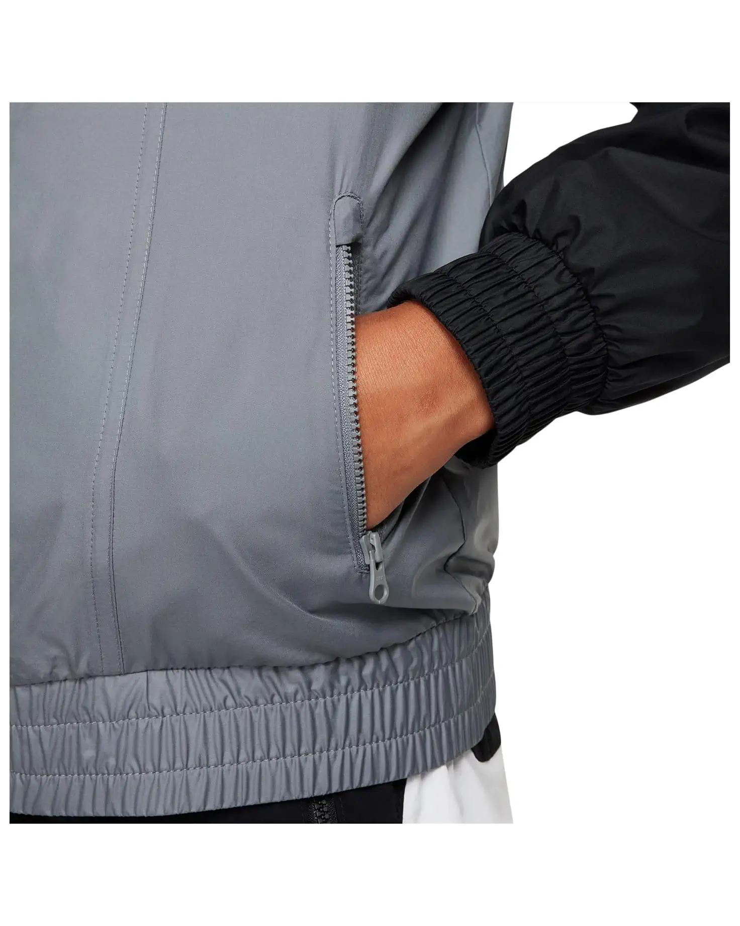 Nike Sportswear Windrunner Hooded Repel Jacket (Big Kid) White/Smoke Grey