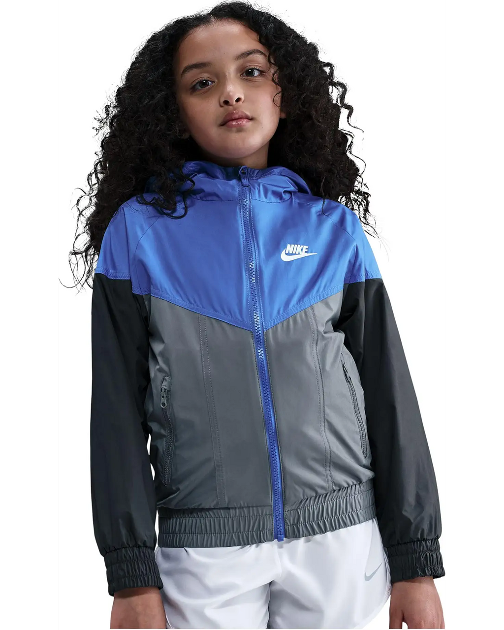 Nike Sportswear Windrunner Hooded Repel Jacket (Big Kid) Comet Blue