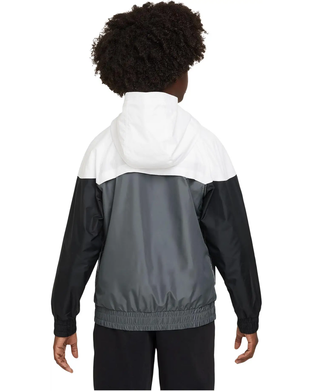 Nike Sportswear Windrunner Hooded Repel Jacket (Big Kid) White/Smoke Grey