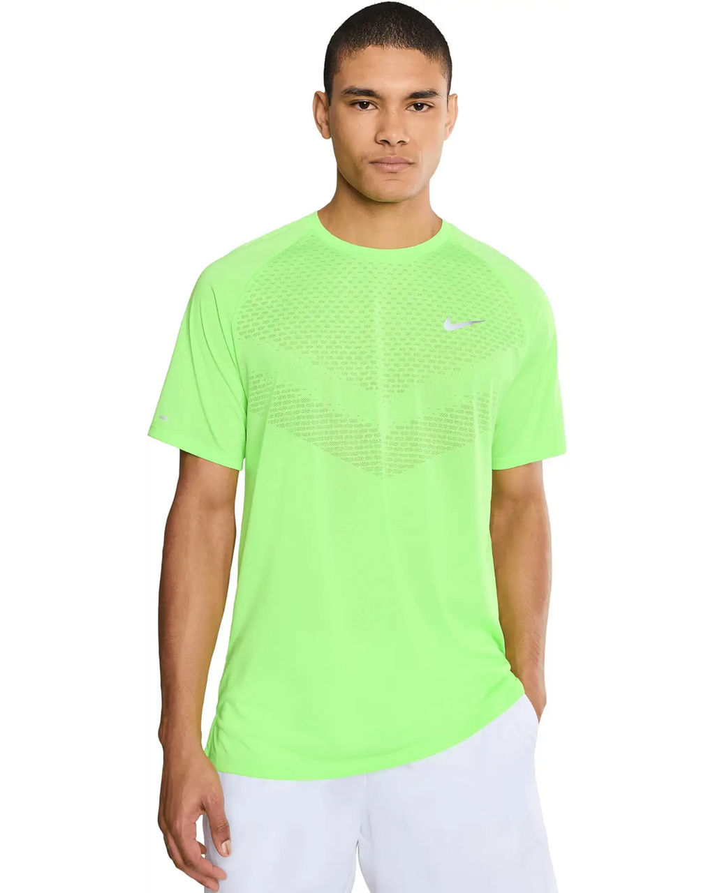Nike Stride Dri-FIT Adv Short Sleeve Running Top Lime Blast