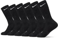 Nike Unisex Adult Everyday Cushioned Training Black Crew Socks (6-Pack) | Mens and Womens